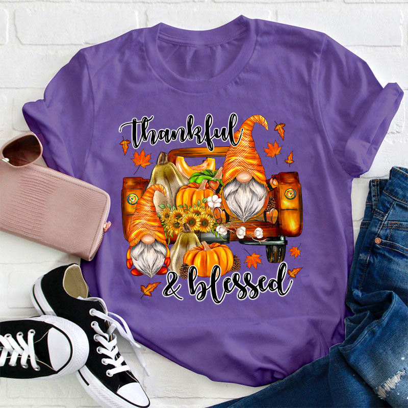 Thankful And Blessed Teacher T-Shirt