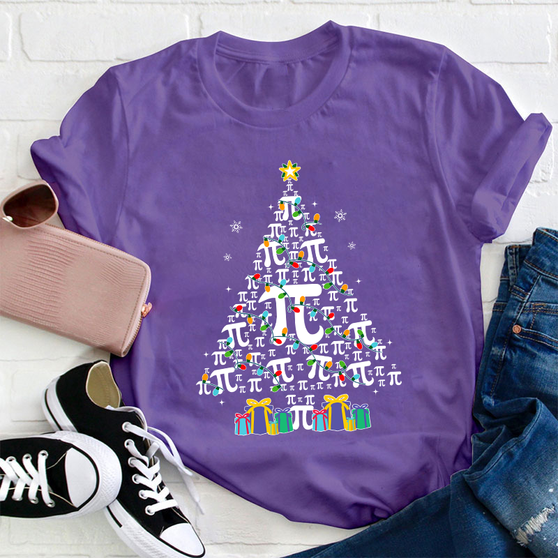 Christmas Pi Tree Teacher T-Shirt