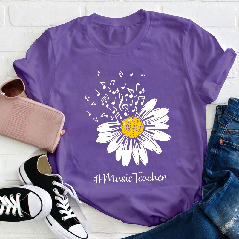 Sunflower Music Teacher T-Shirt