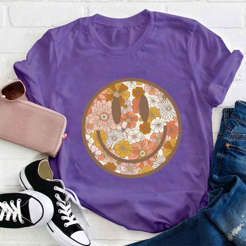 Smiling Flower Teacher T-Shirt