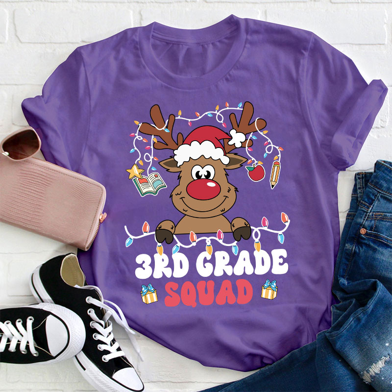 Personalized Grade Elk Squad Teacher T-Shirt