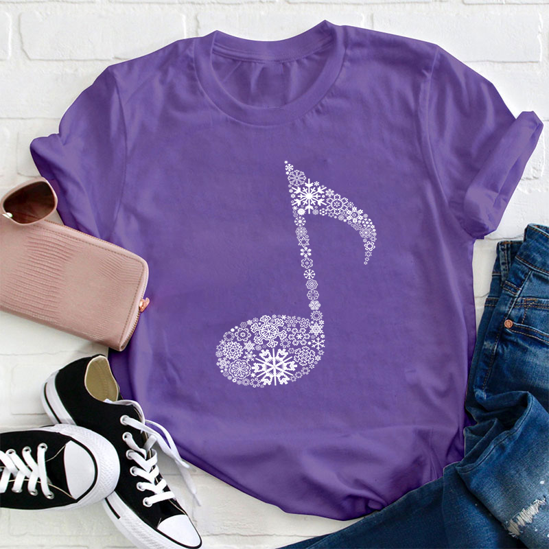 Winter Snow Note Teacher T-Shirt