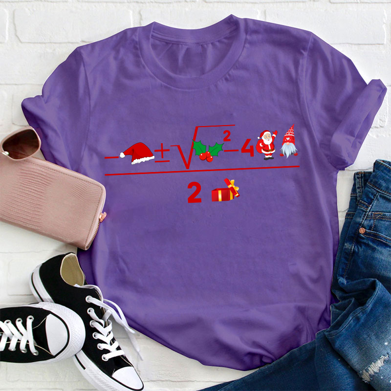 Christmas Math Formula Teacher T-Shirt