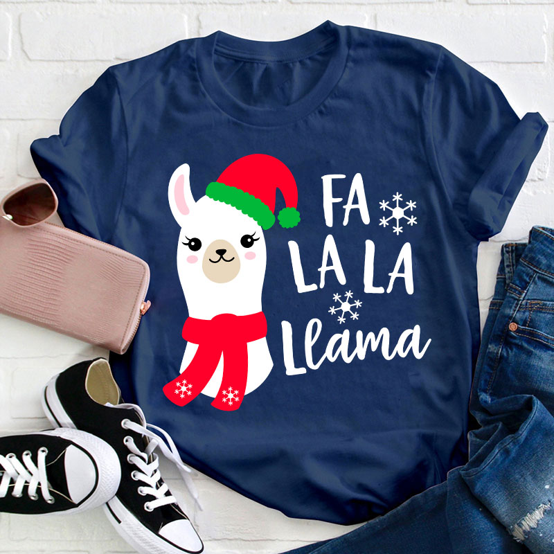 Fa La La Llama Teacher T-Shirt
