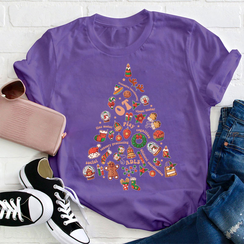 OT Christmas Tree Teacher T-Shirt