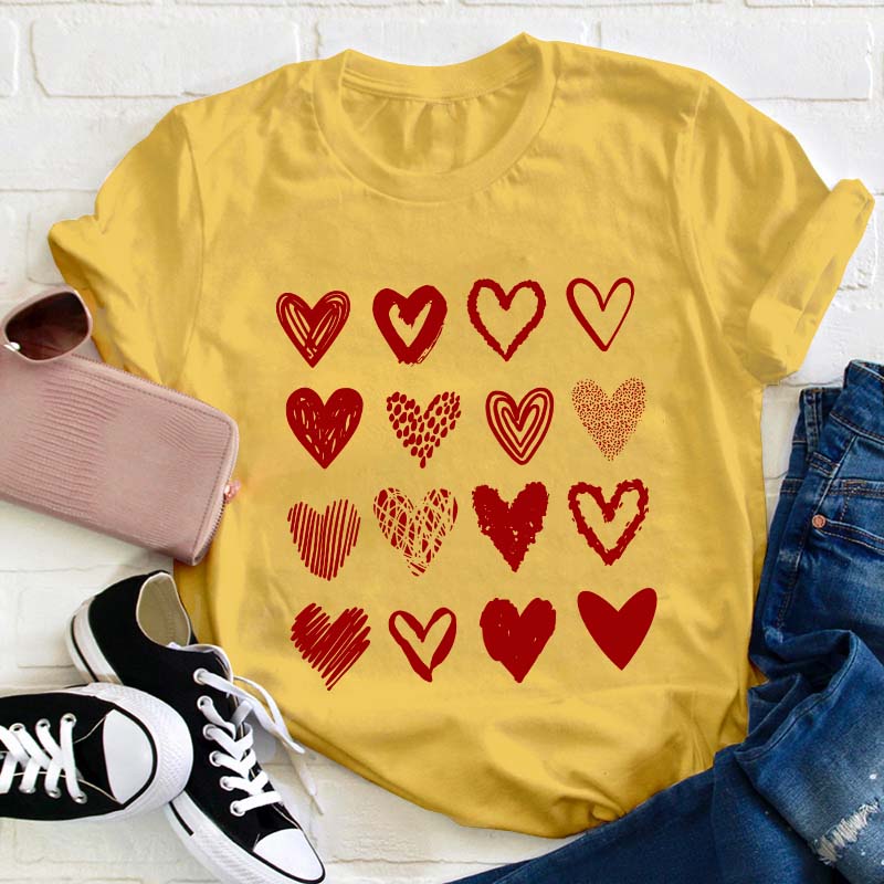 Cute Heart Teacher T-Shirt