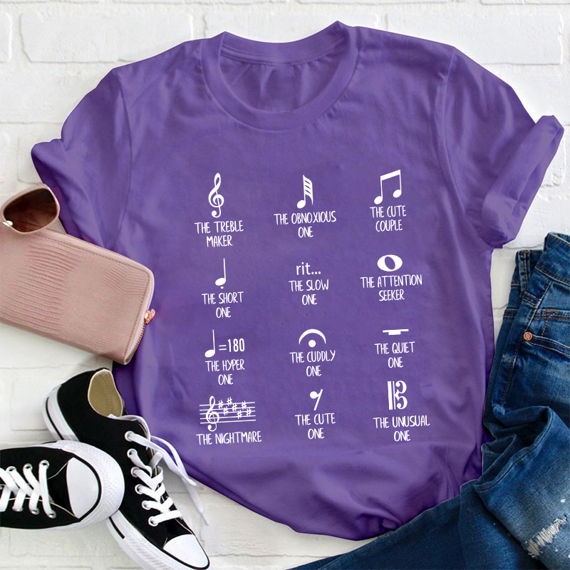 Funny Symbol Music Teacher T-Shirt