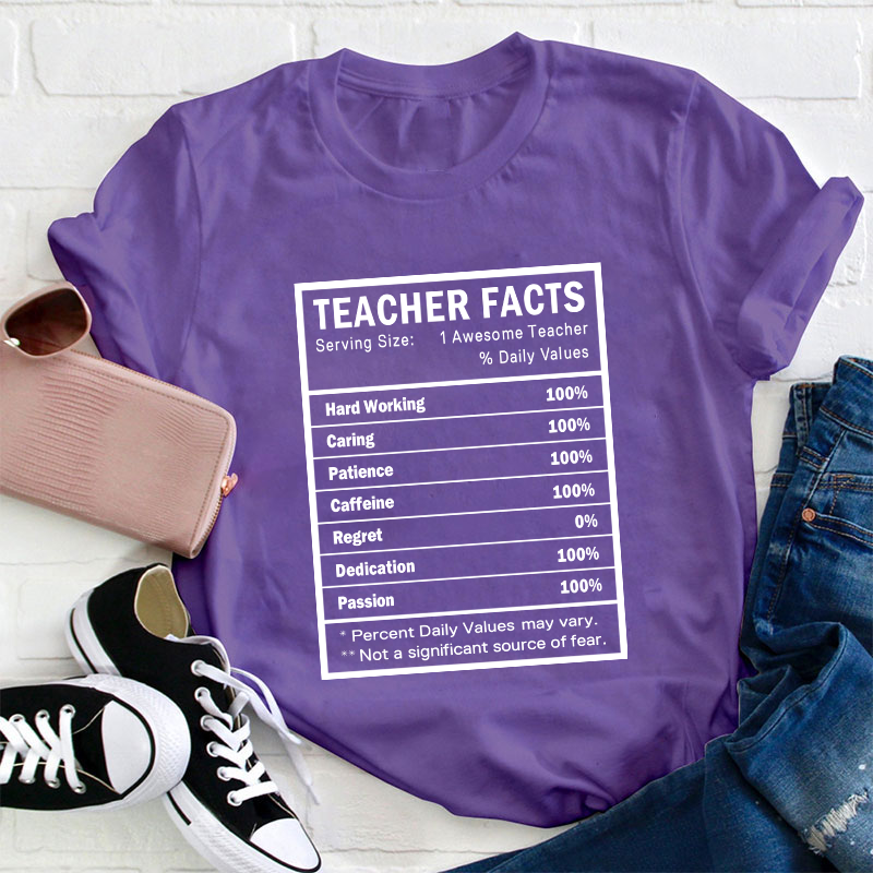 Teacher Facts Teacher T-Shirt