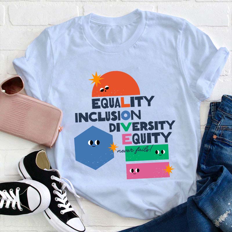 Equality Inclusion Diversity Equality Teacher T-Shirt