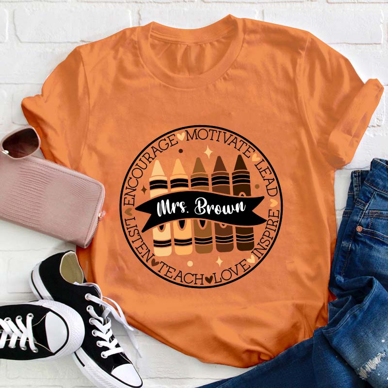 Personalized Name Encourage Motivate Lead Teacher T-Shirt