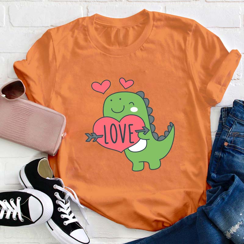 Dino Love Teacher T-Shirt