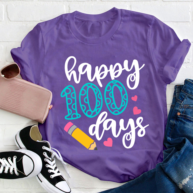 Happy 100 Days Teacher T-Shirt