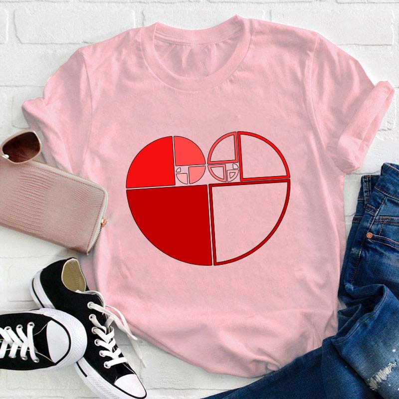 Geometric Love Teacher T-Shirt