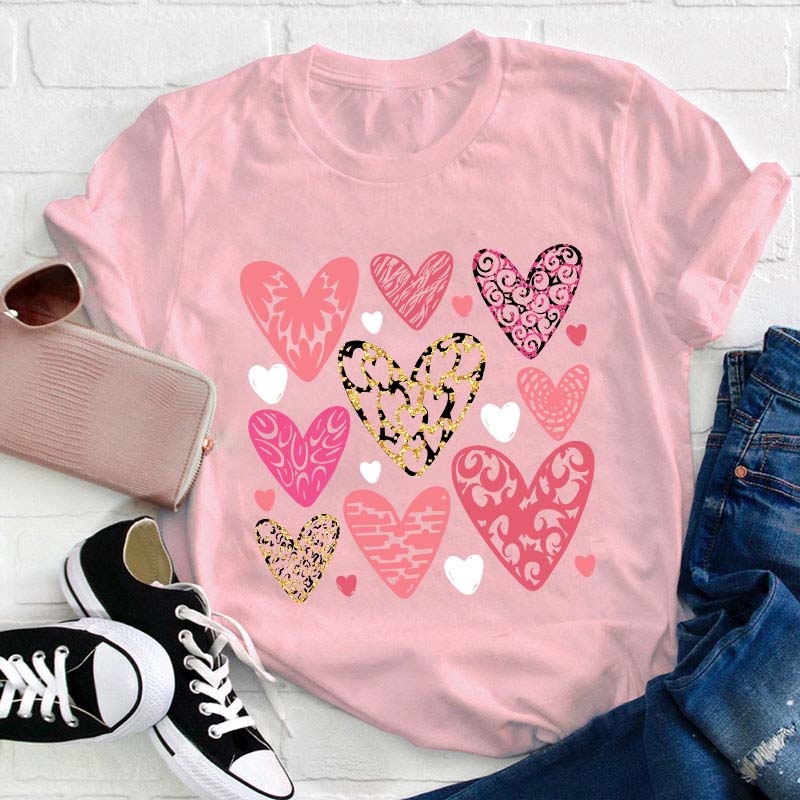 All Kind Of Hearts Teacher T-Shirt