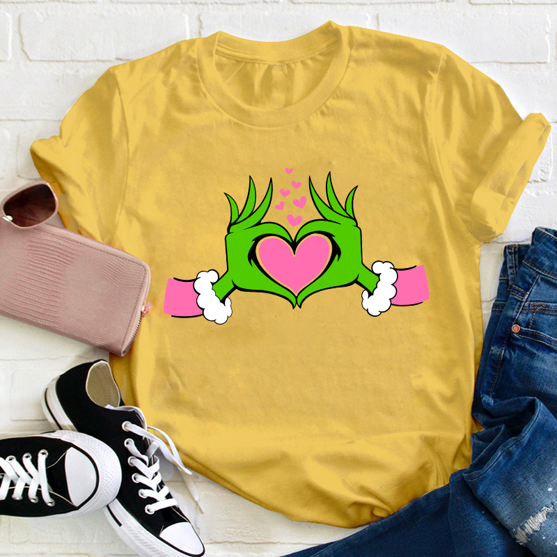 Make A Heart Sign Teacher T-Shirt