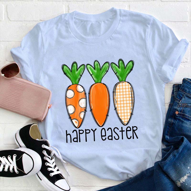 Happy Easter Carrot Teacher T-Shirt