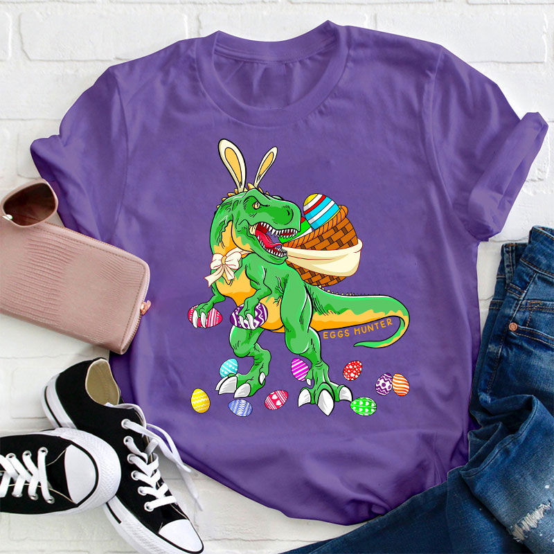 Happy Dinosaur Easter Teacher T-Shirt