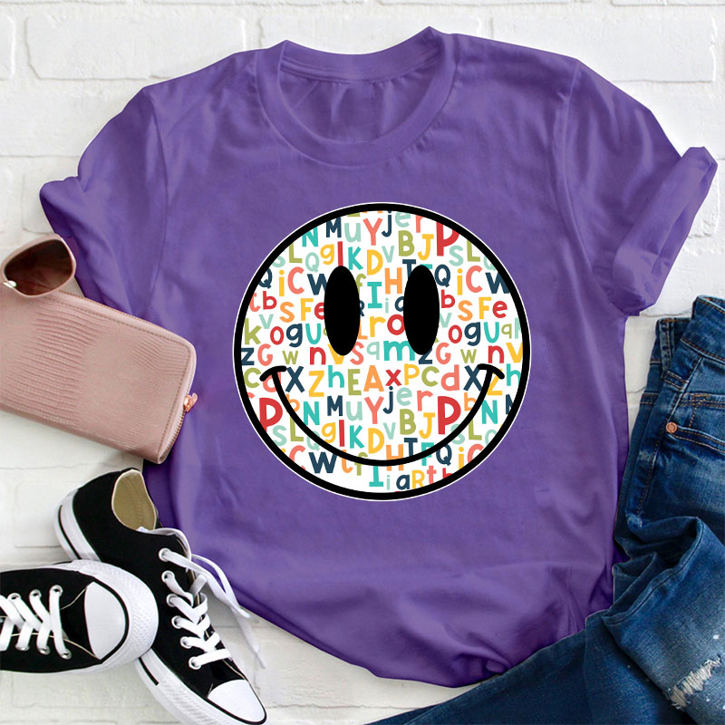Abc Smiley Face Teacher T-Shirt