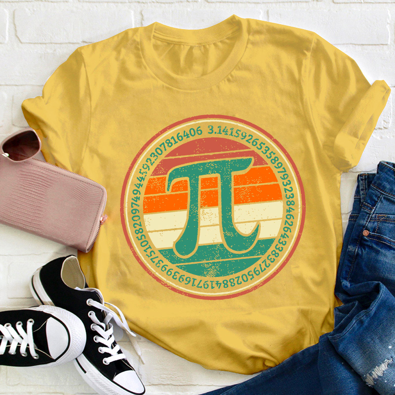 Retro Pi Teacher T-Shirt