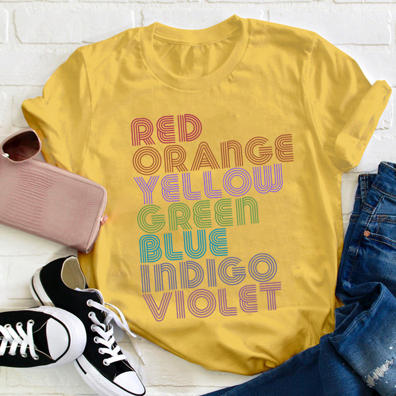 Red Orange Yellow Teacher T-Shirt