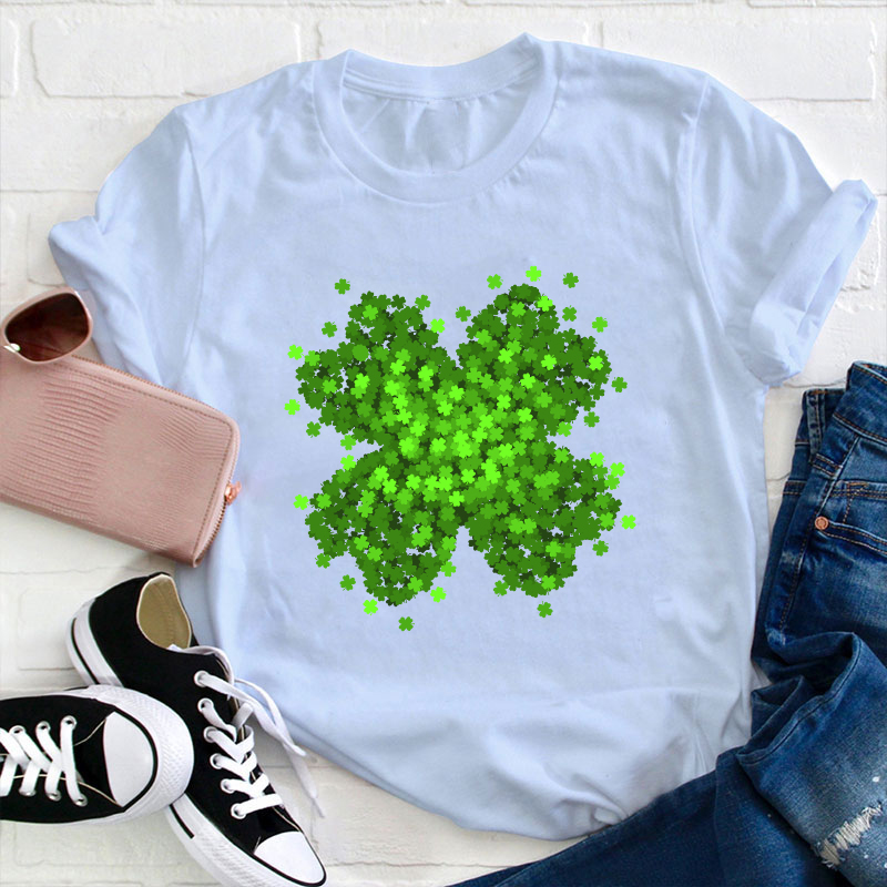 Green Shamrock Teacher T-Shirt