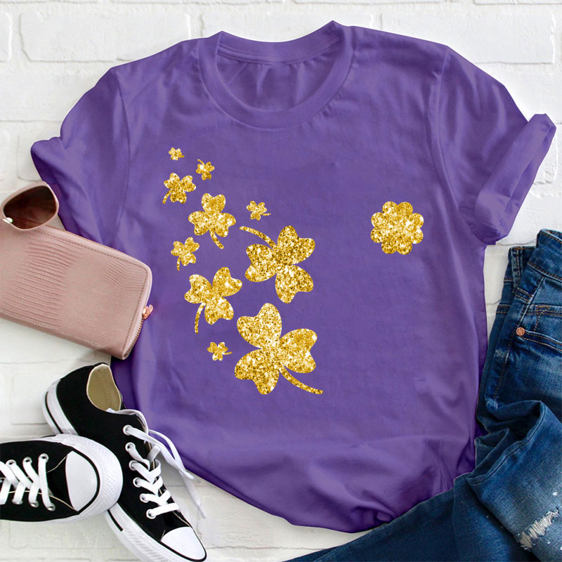 Glitter Clover Teacher T-Shirt