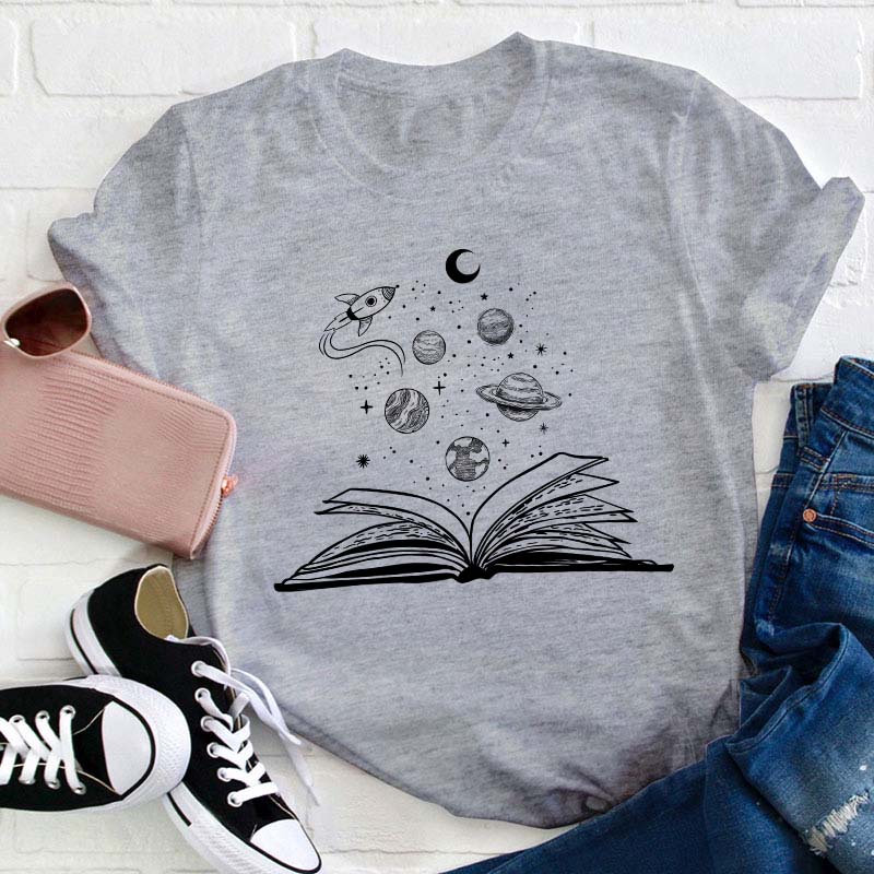 Books And Space Teacher T-Shirt