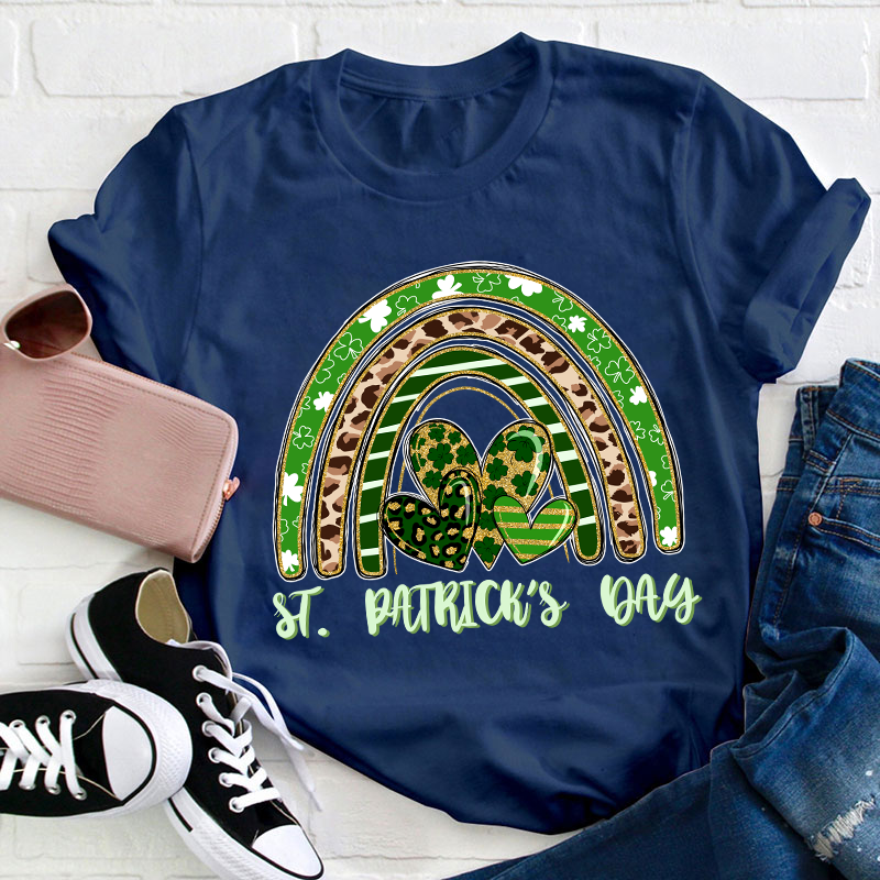 St Patrick's Day Rainbow Teacher T-Shirt