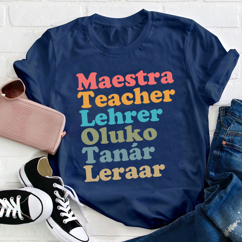 Bilingual Educator Multilingual Teacher T-Shirt
