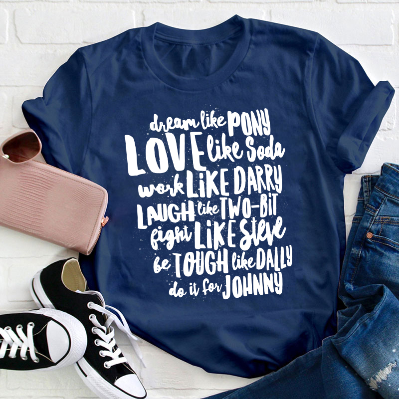 The Outsiders Character Names Teacher T-Shirt