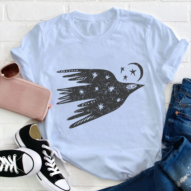Celestial Bird Flying Bird Teacher T-Shirt
