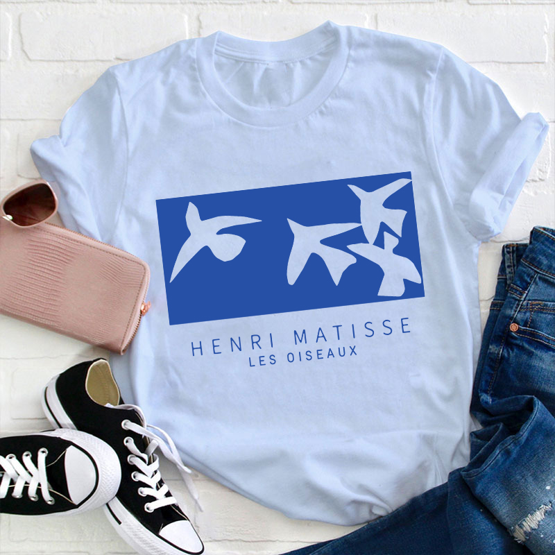 Les Oiseaux Henri Matisse Painting Teacher T-Shirt