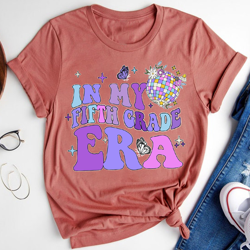 Personalized Purple Disco Smash Light Ball Teacher T-Shirt