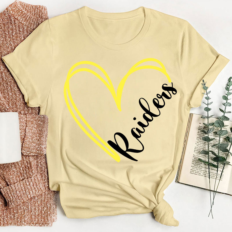 Personalized I Love My Team With All My Heart Teacher T-Shirt