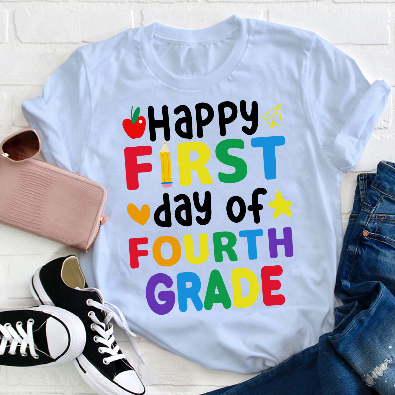 Personalized Happy First Day Of Kindergarten T-Shirt