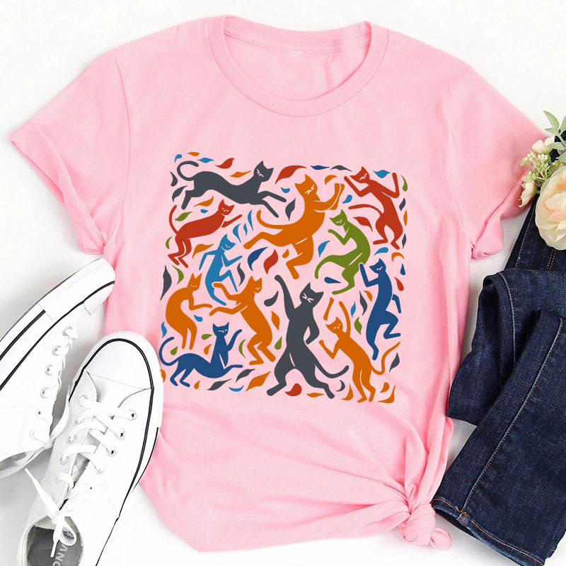 Matisse The Dance Inspired Cat Teacher T-Shirt