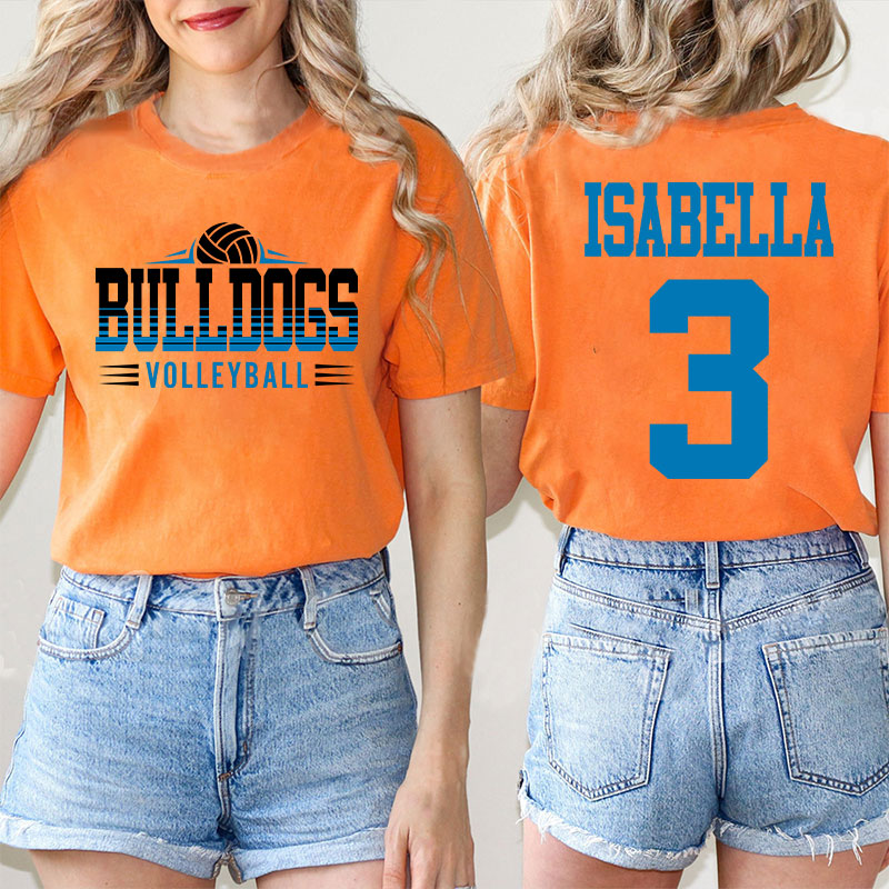 Personalized Mascot And Sport Go Game Day Teacher Two Sided T-Shirt