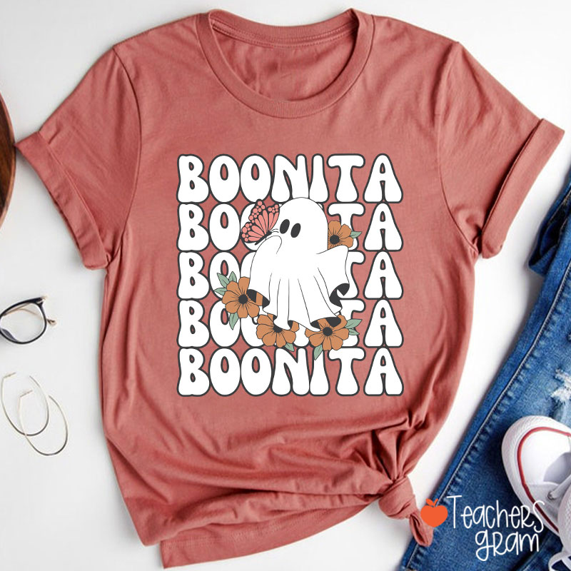 Boonita Cute Ghost Spanish Teacher T-Shirt