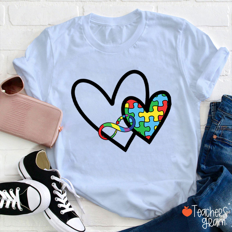 Autism Heart Teacher T-Shirt