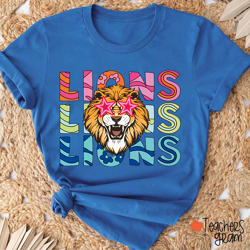 Personalized Mascot Starry Eyes School Spirit Teacher T-Shirt