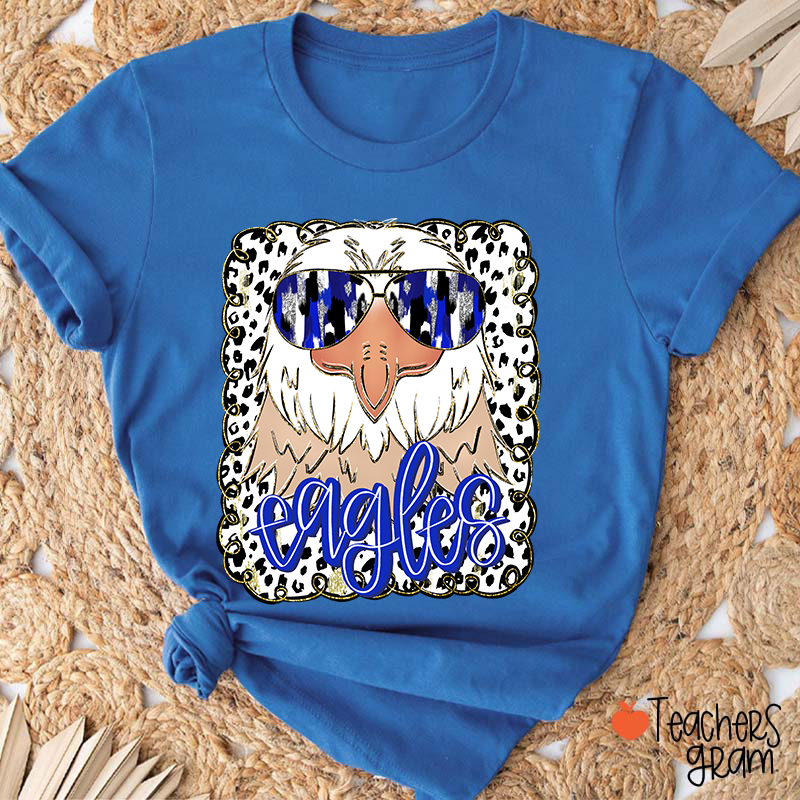 Personalized Mascot Preppy Coquette Polka Dot Teacher T-Shirt