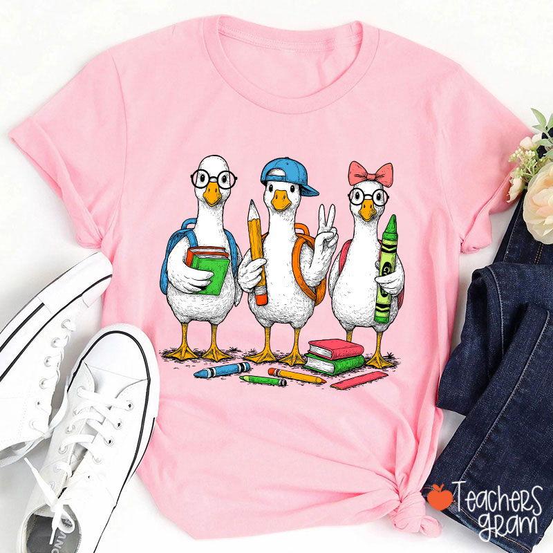 Goose Back To School Teacher T-Shirt
