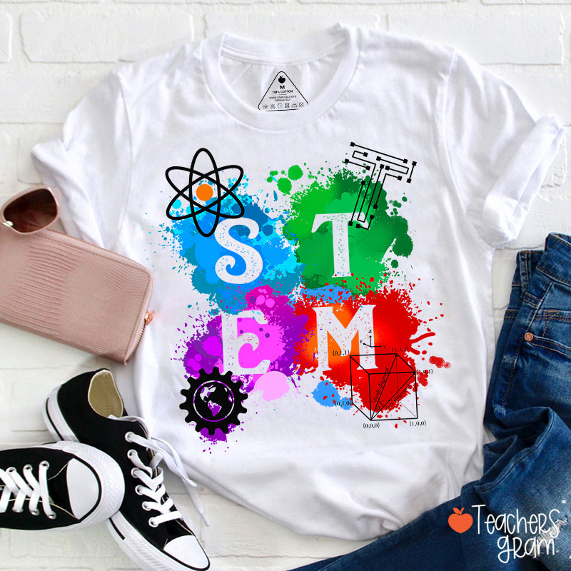 STEM Science Technology Engineering And Mathematics Teacher T-Shirt