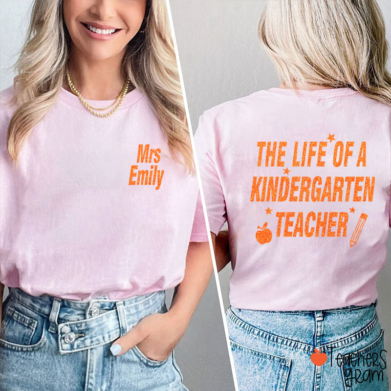 Personalized Name And Grade In My Showgirl Era Teacher Two Sided T-Shirt