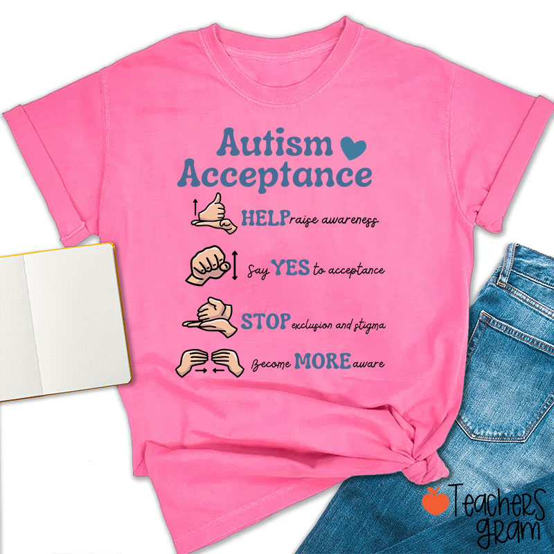 Autism Acceptance Teacher T-Shirt