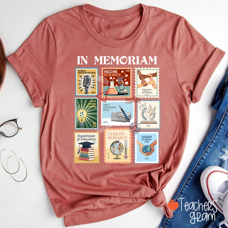 Retro In Memoriam Teacher T-Shirt