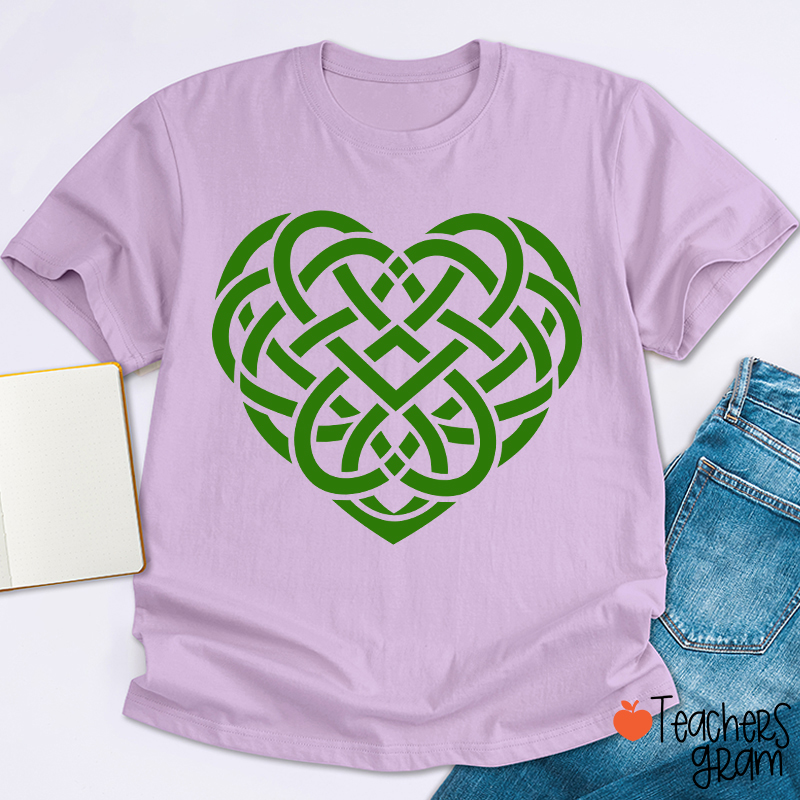 Celtic Heart St. Patrick's Day Teacher T-Shirt