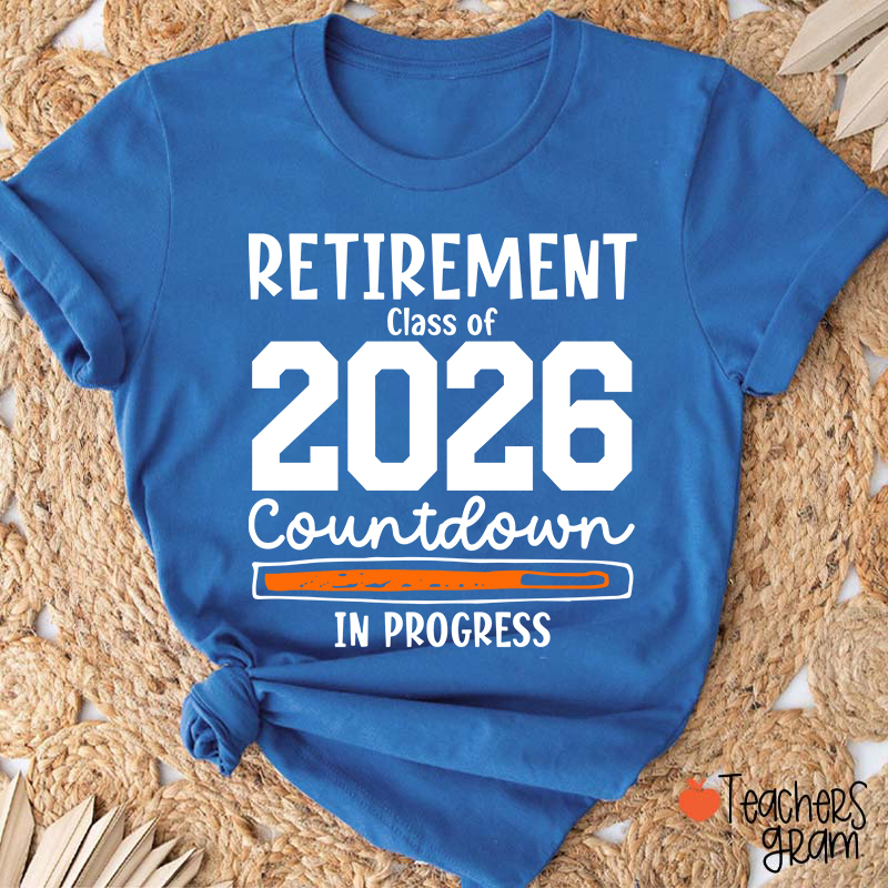 Personalized Year Retirement Countdown In Progress Teacher T-Shirt