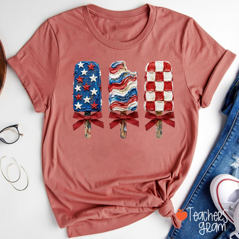 Patriotic Popsicle Teacher T-Shirt