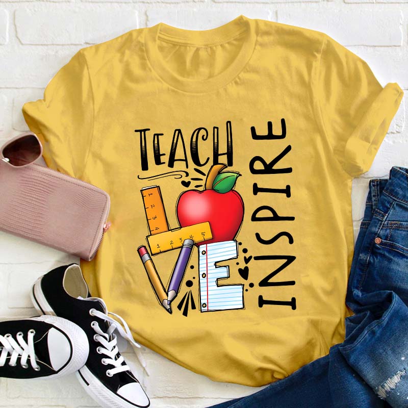 Teach Love Inspire Teacher T-Shirt